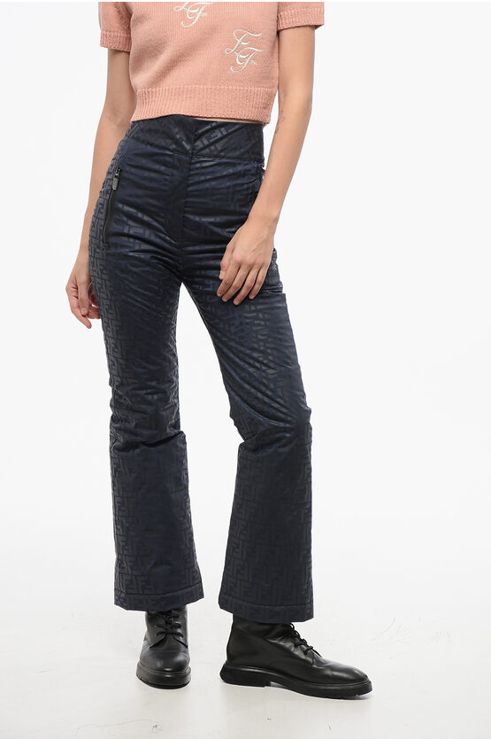 Fendi Monogram Nylon Ski Pants In Black