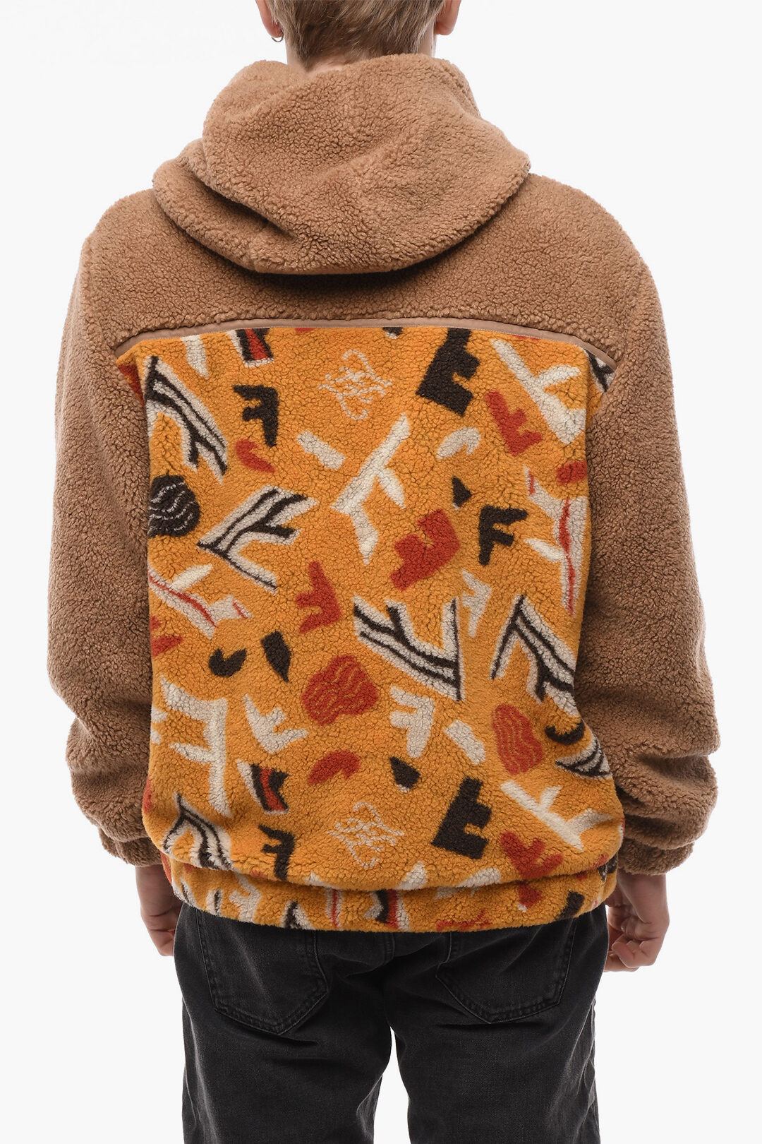 Fendi Monogram Patterned FRAGMENT Teddy Jacket men - Glamood Outlet