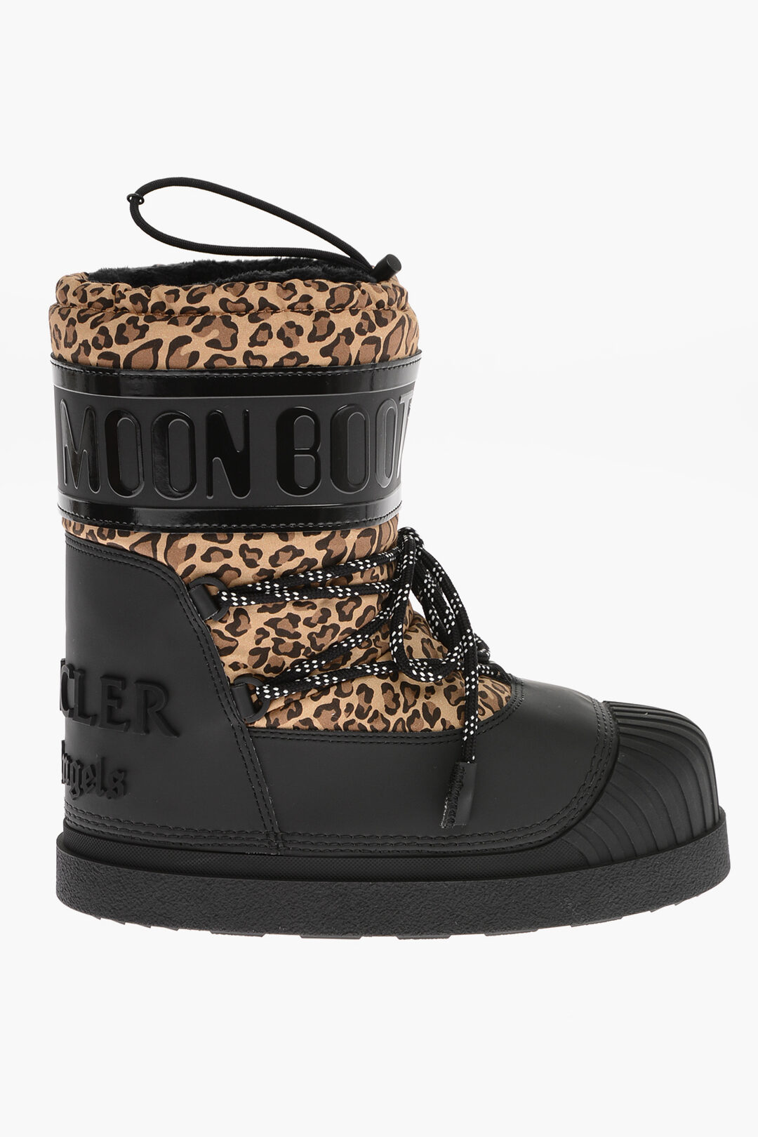 Moncler MOON BOOT Logoed Snow Booties with Animal Print