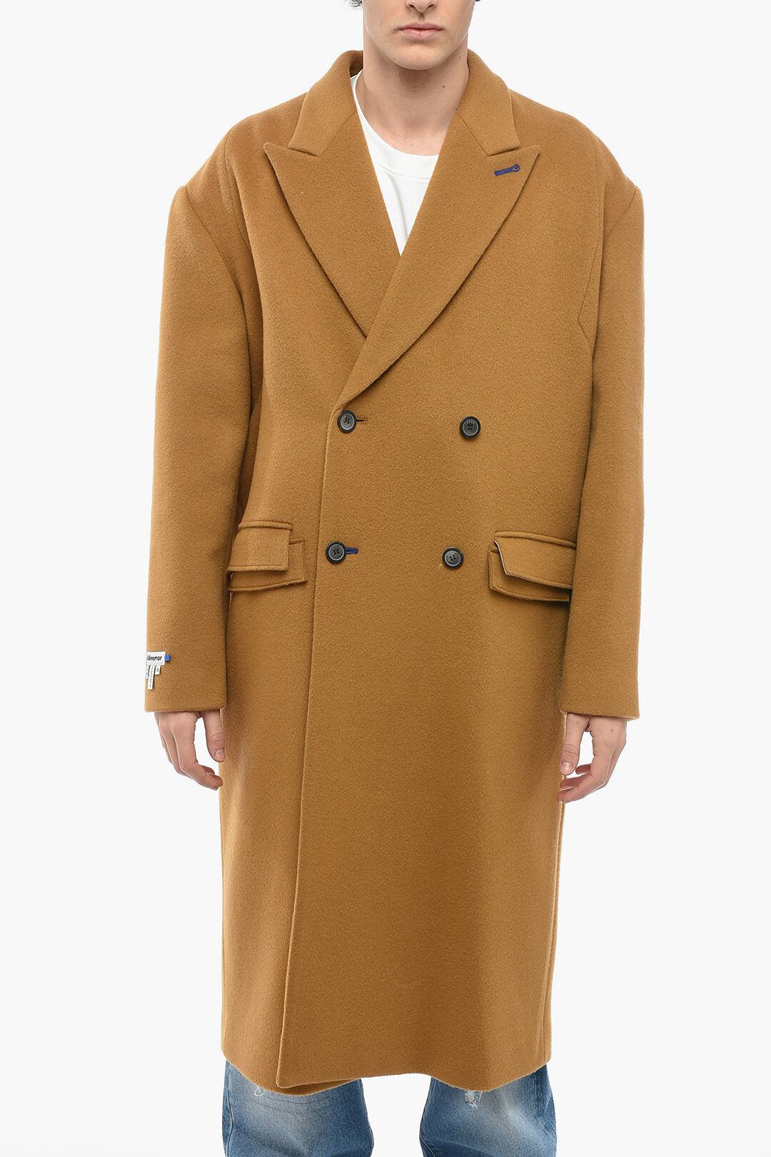 ジャケット・アウター adererror Sherlock double coat camel A1 Ader Error MOVIE COLLECTION Double-breasted SHERLOCK Wool Blend