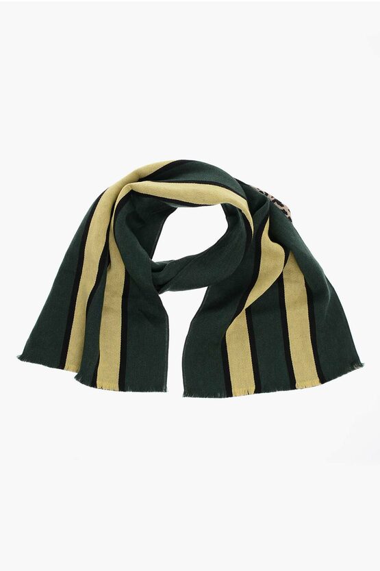 Palm Angels Multi Patterned Scarf In Black