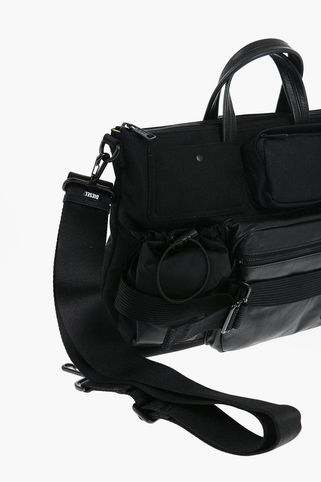 安い購入 Diesel Multi-Pocket Business Bag with Leather Trims men ジャケット・アウター