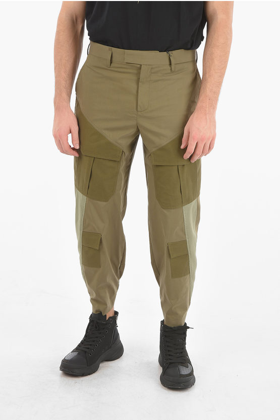 Shop Neil Barrett Multi-pocket High Waisted Loose Cargo Pants