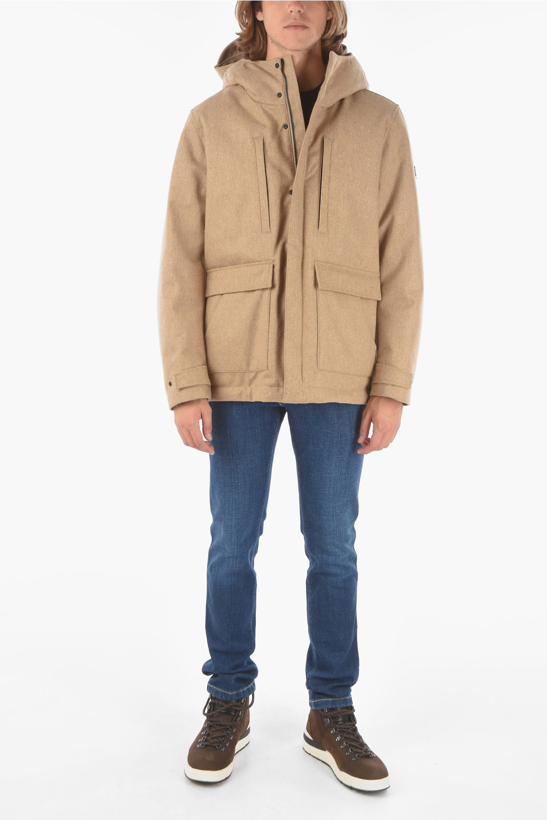WOOLRICH TECH WOOL MOUNTAIN DOWN JACKET