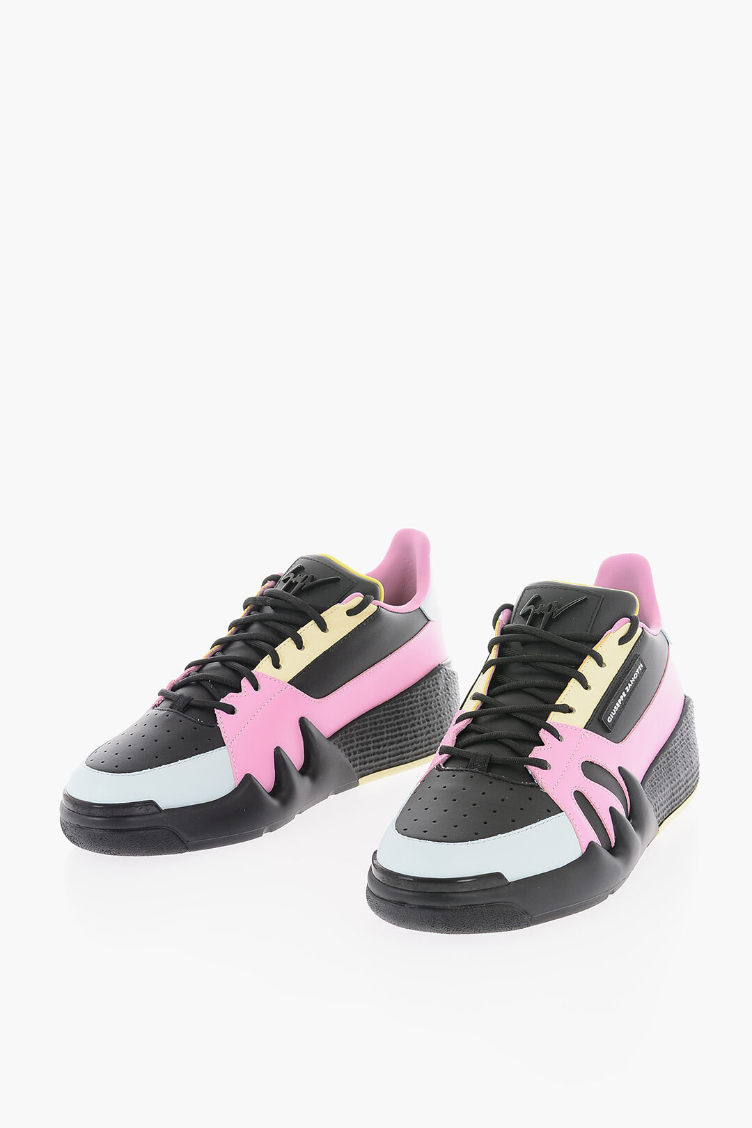 Giuseppe Multicolor Leather TALON Lace-up Sneakers Glamood Outlet