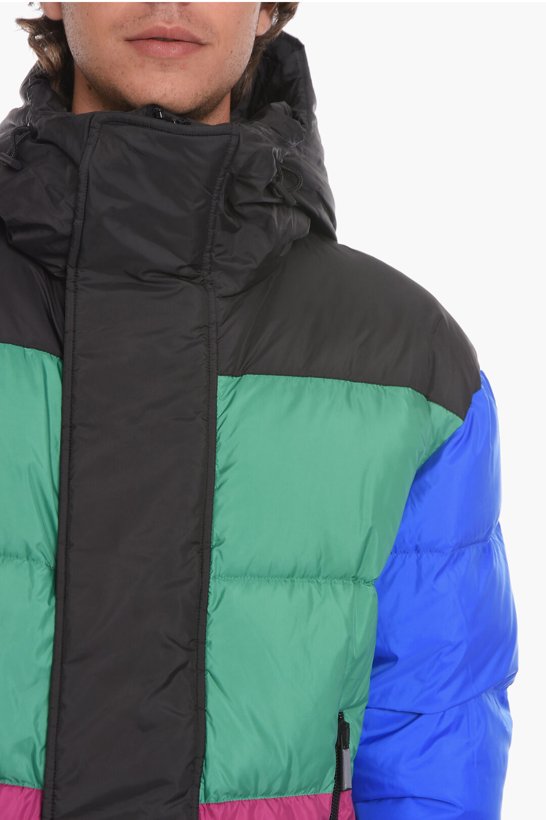 Dsquared2 Multicolored HOOD PUFF Puffer Jacket with Velco Fastening men -  Glamood Outlet