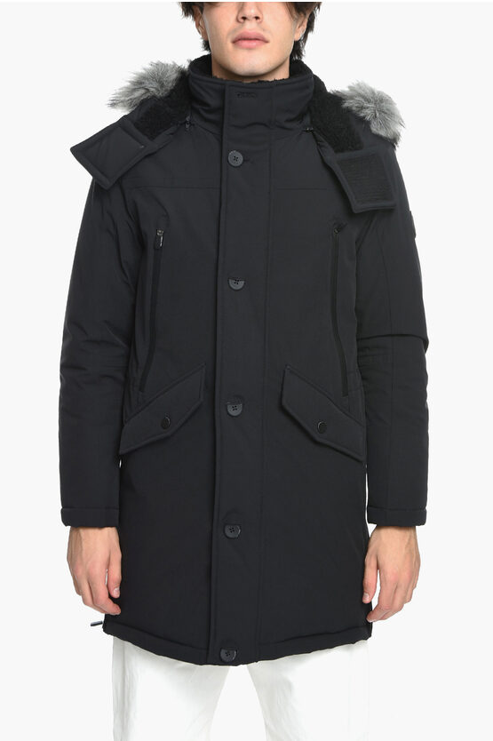 Michael Kors Multipocket Padded Parka with Faux Fur herren