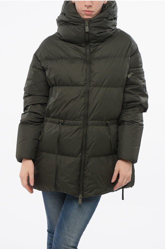 Bacon Multipocketed Cloud Down Jacket With Drawstringed Waist