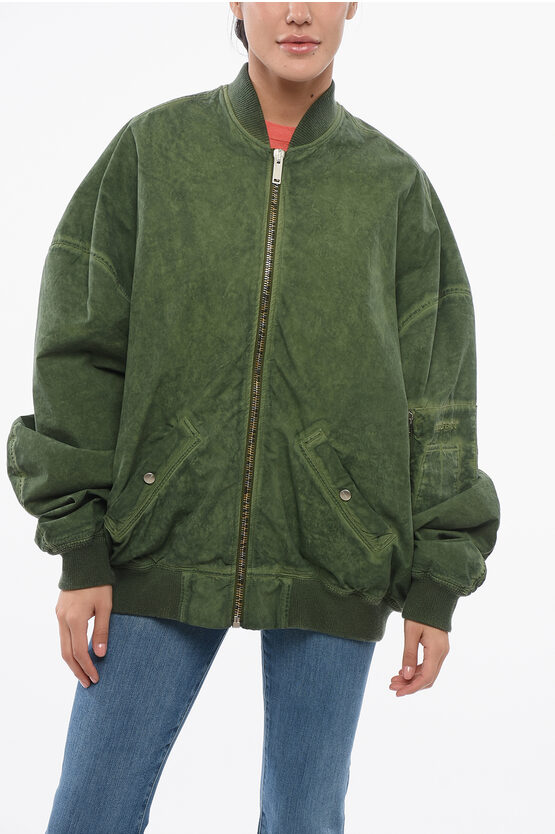 HALFBOY MULTIPOCKETED COTTON BOMBER JACKET WITH FRONT ZIP