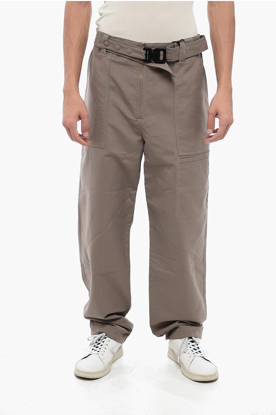 Shop Dior Multipocketed Cotton Pants With Safety Belt