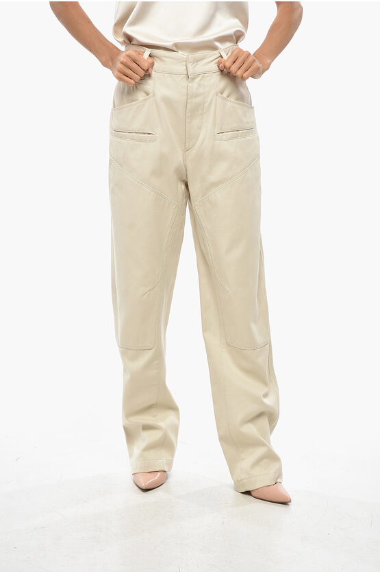 Isabel Marant Multipocketed Emmy Cotton Pants In White