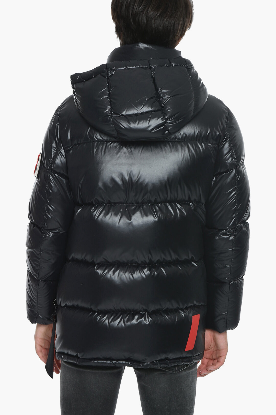 Multipocketed Nylon Puffer Jacket with Removable Hood