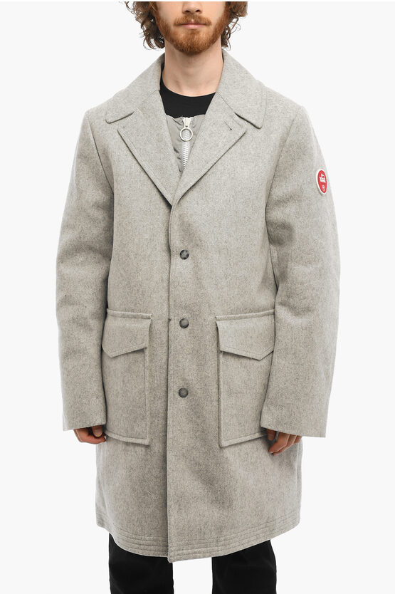 Woolrich Nanamica Padded Coat With Removable Chest Piece In Neutral