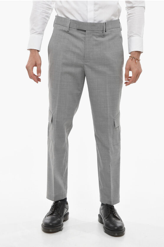 Neil Barrett Nate Cargo Trousers With Skinny Fit In Grey