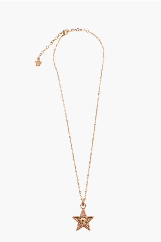 Shop Versace Necklace With Star Penant