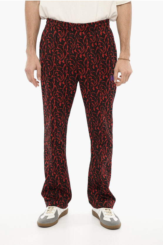 Shop Baracuta Needles Two-tone Jacquard Pants With Butterfly Embroidery