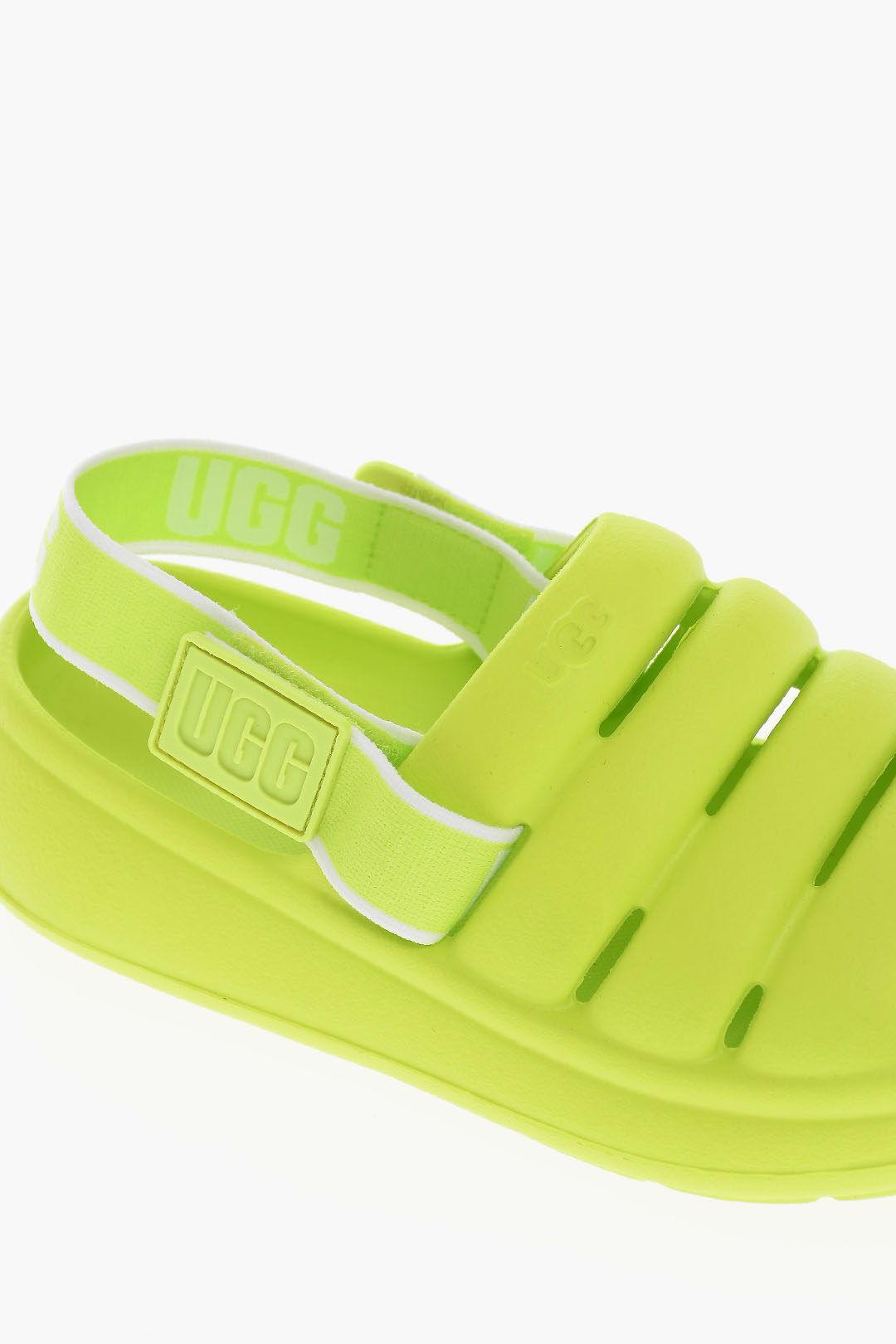 Neon yellow ugg online slides