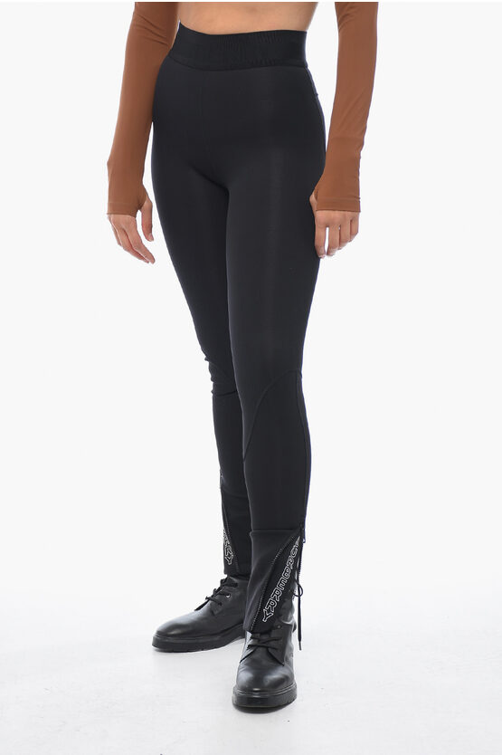 Shop Burberry Neoprene Leggings With Zipped Ankle