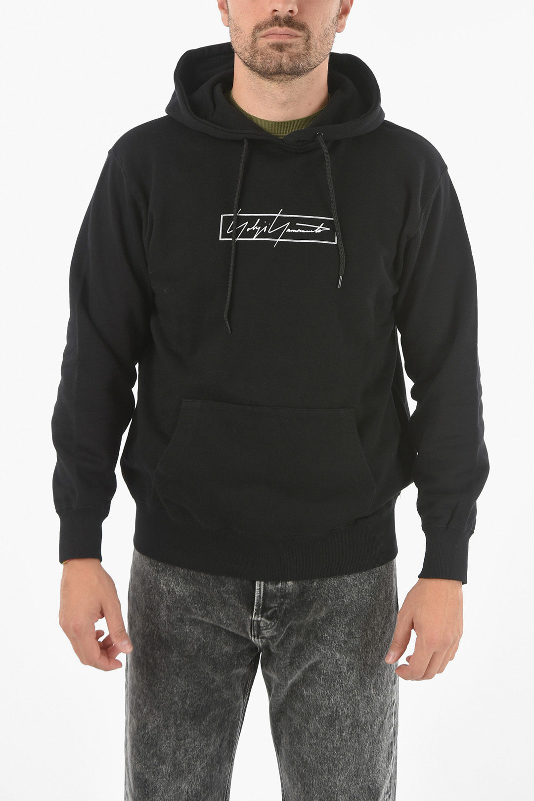 Yohji Yamamoto NEW ERA Printed Logo Hoodie men - Glamood Outlet 