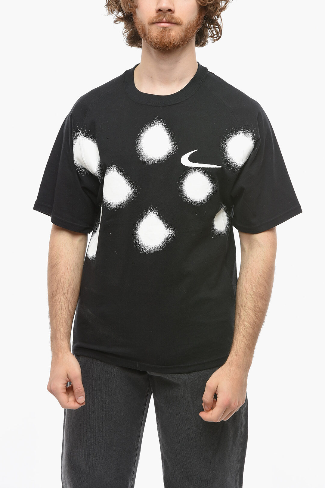NIKE X OFF-WHITE Spray Printed Effect Crew-Neck T-shirt