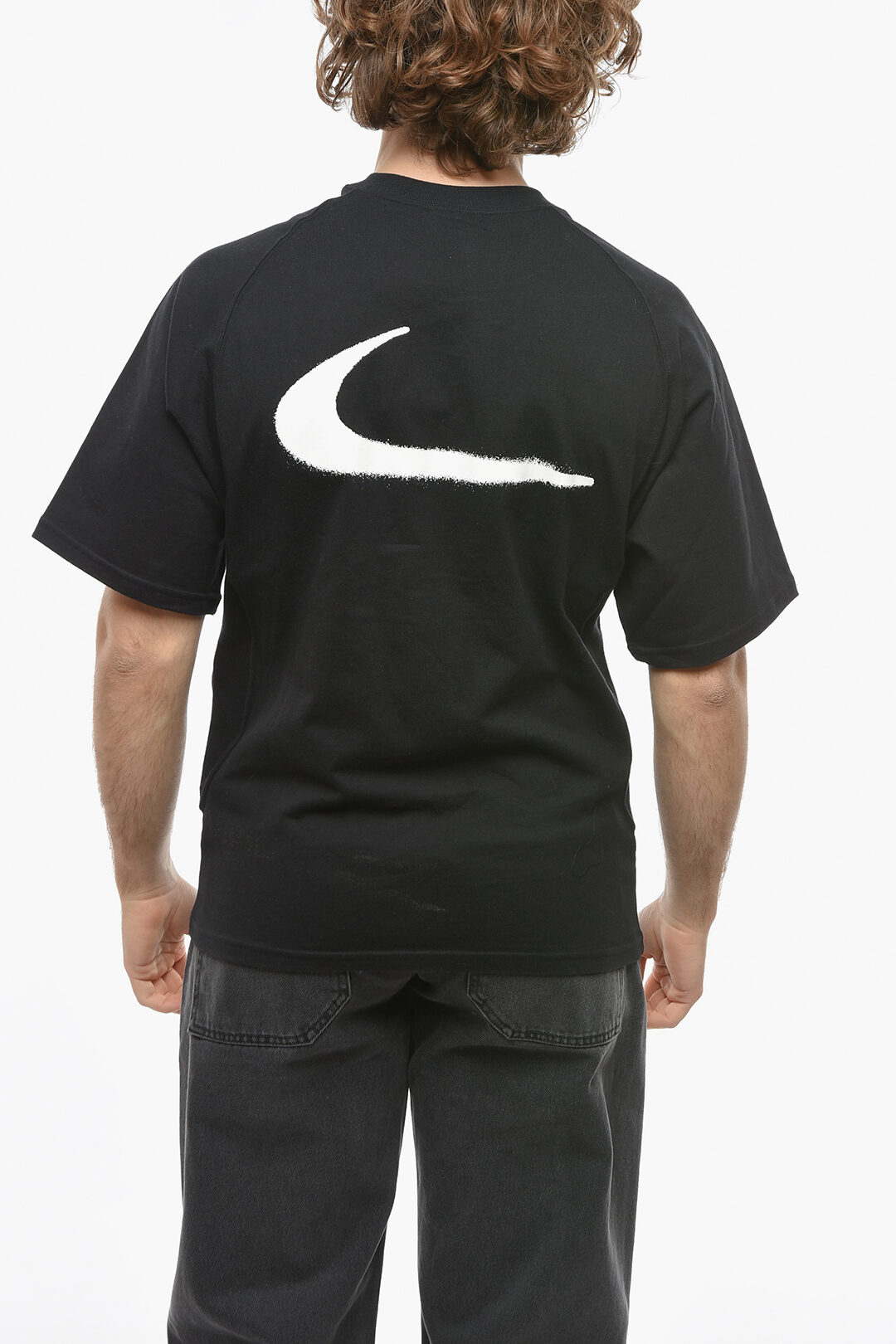 NIKE X OFF WHITE Spray Printed Effect Crew Neck T shirt