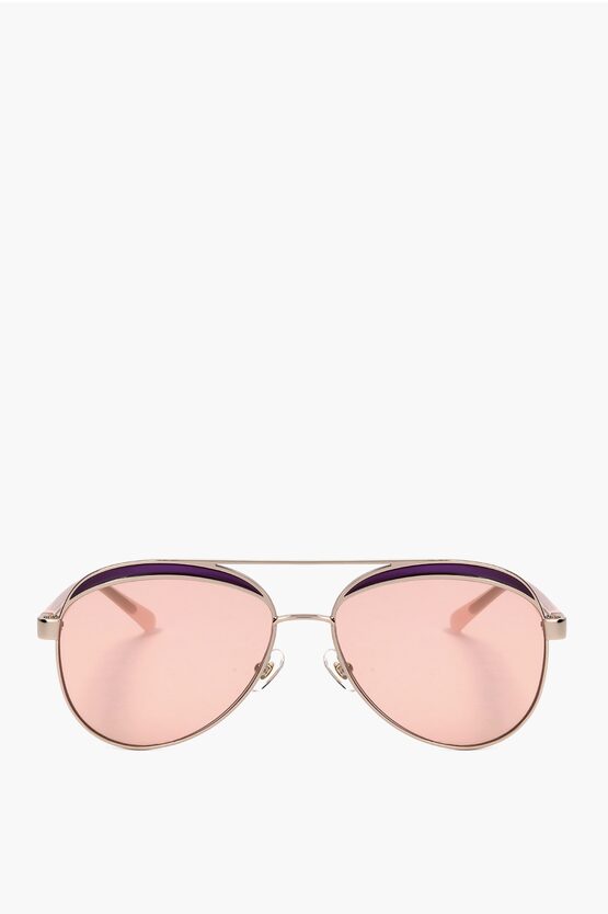 Linda Farrow No 21 Aviator Sunglasses With Metal Frame