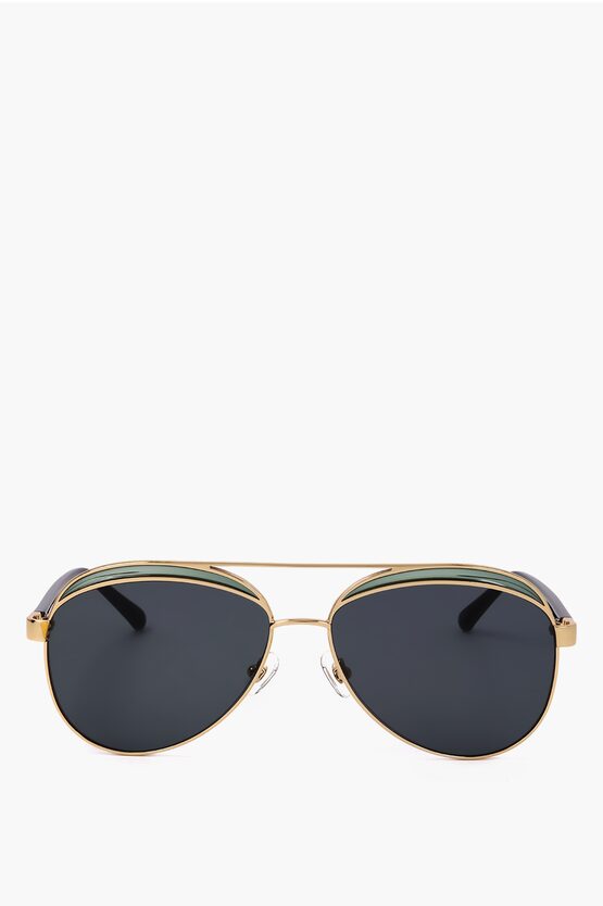 Linda Farrow No 21 Aviator Sunglasses With Metal Frame