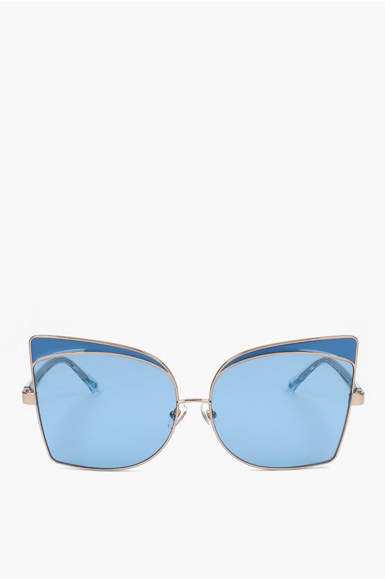 Linda Farrow No 21 Butterfly Sunglasses With Metal Frame