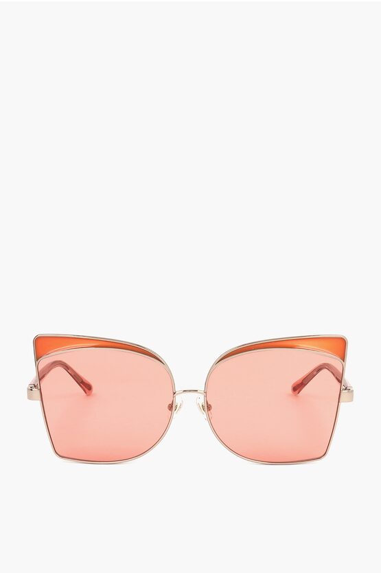Linda Farrow No 21 Butterfly Sunglasses With Metal Frame