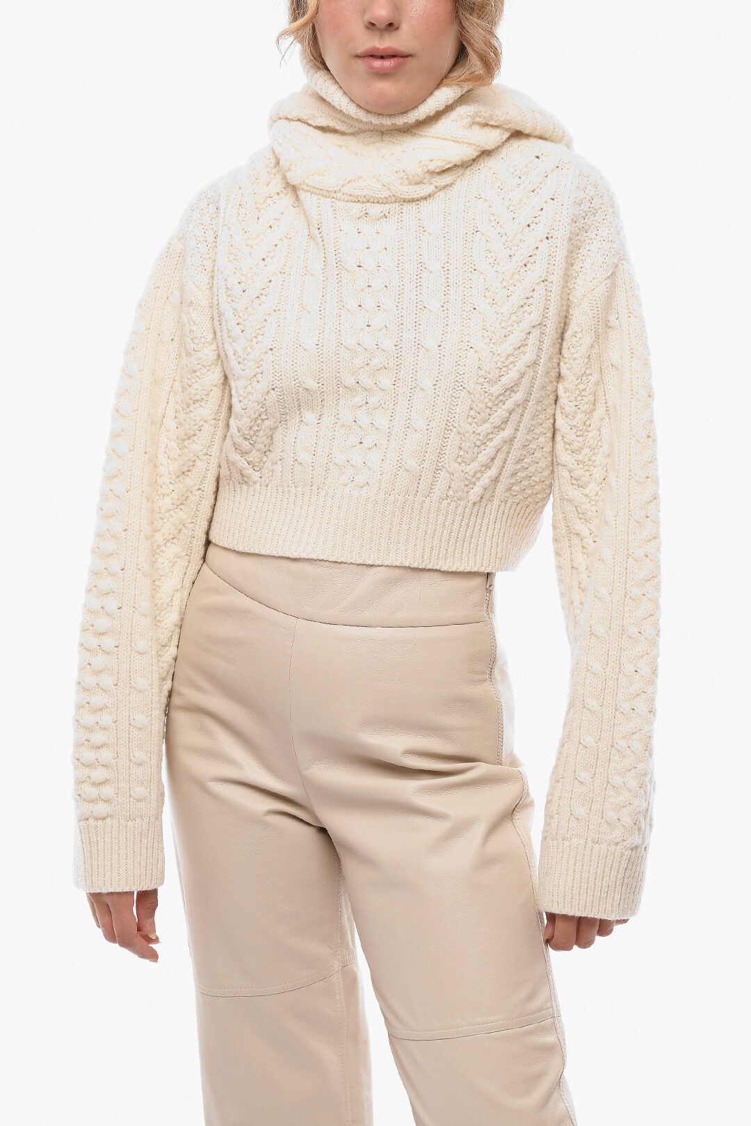 Comme Des Garçons NOIR KEI NINOMIYA Wool Cropped Sweater