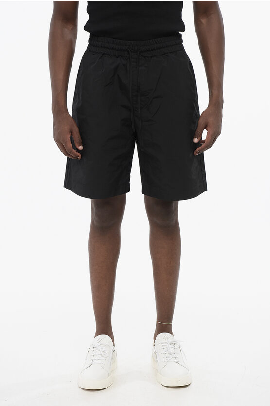 Mtl Studio Nylon And Cotton Davide Shorts With Elastic Waistband