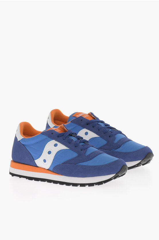 Shop Saucony Nylon And Suede Jazz Low Top Sneakers With Contrasting Strin