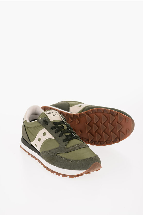 Saucony Nylon And Suede Jazz Original Low Top Sneakers In Green