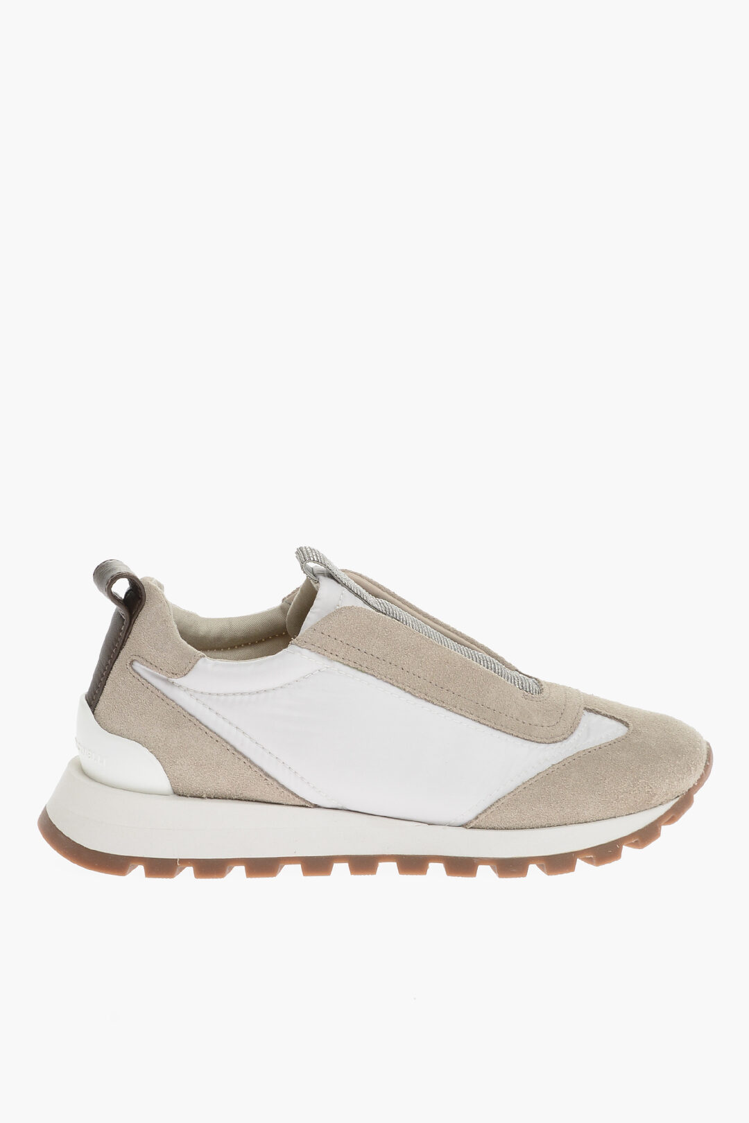 Brunello Cucinelli Nylon and Suede Slip On Sneakers with