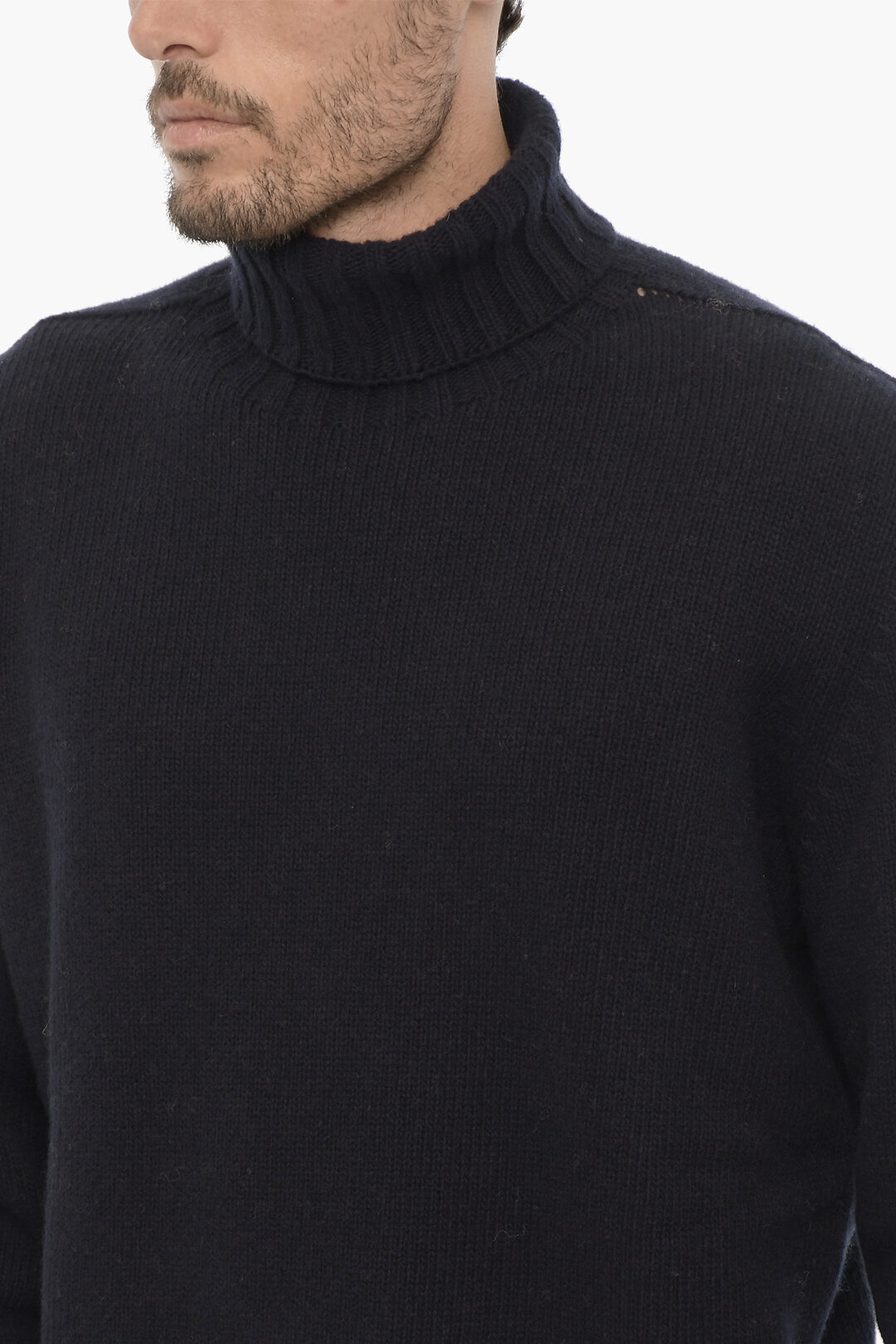 Palm Angels Nylon and Wool Turtleneck Sweater with