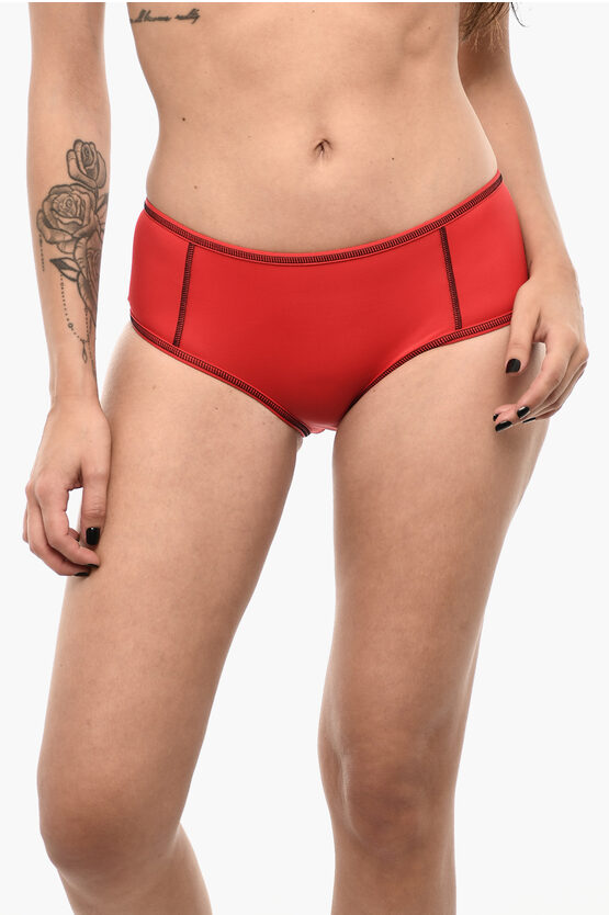 Dsquared2 Nylon Bikini Bottom With Gothic Print