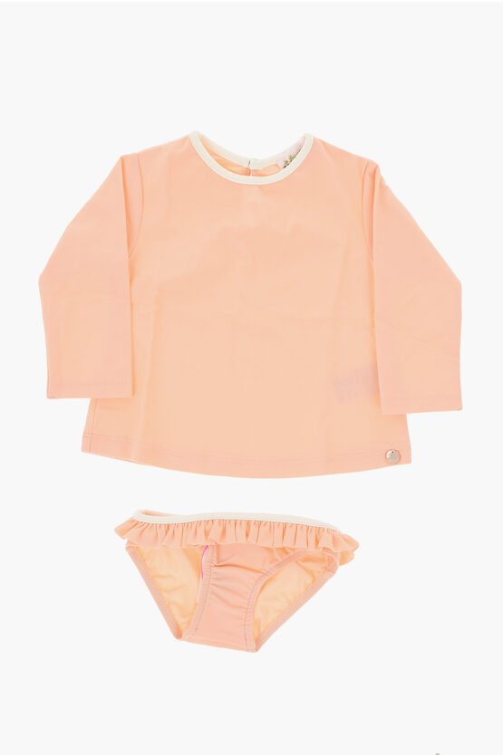 BONPOINT NYLON BLEND BLOOMERS AND CREW-NECK T-SHIRT SET