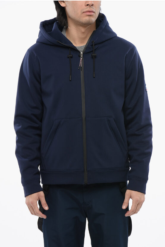 YVES SALOMON NYLON BLEND SOLID COLOR JACKET WITH HOOD