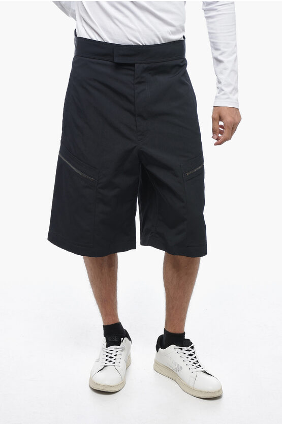 Shop Bottega Veneta Nylon Cargo Shorts With Hidden Fastening