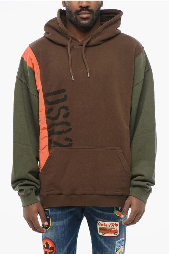 Dsquared2 Colour-blocked Logo-print Hoodie