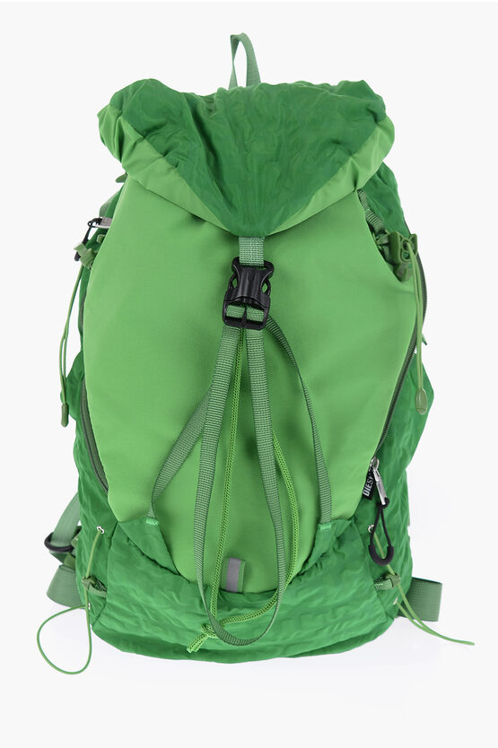 Diesel Nylon Drape Backpack In Green