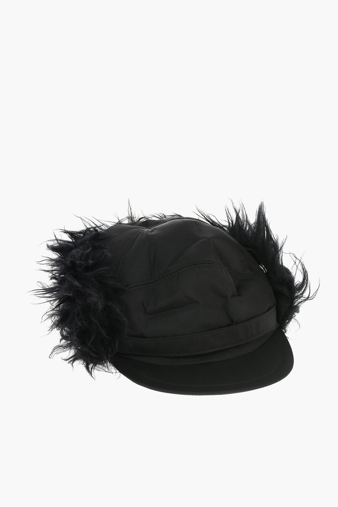 Prada Nylon Earmuffed Hat with Faux Fur Trimming men - Glamood Outlet