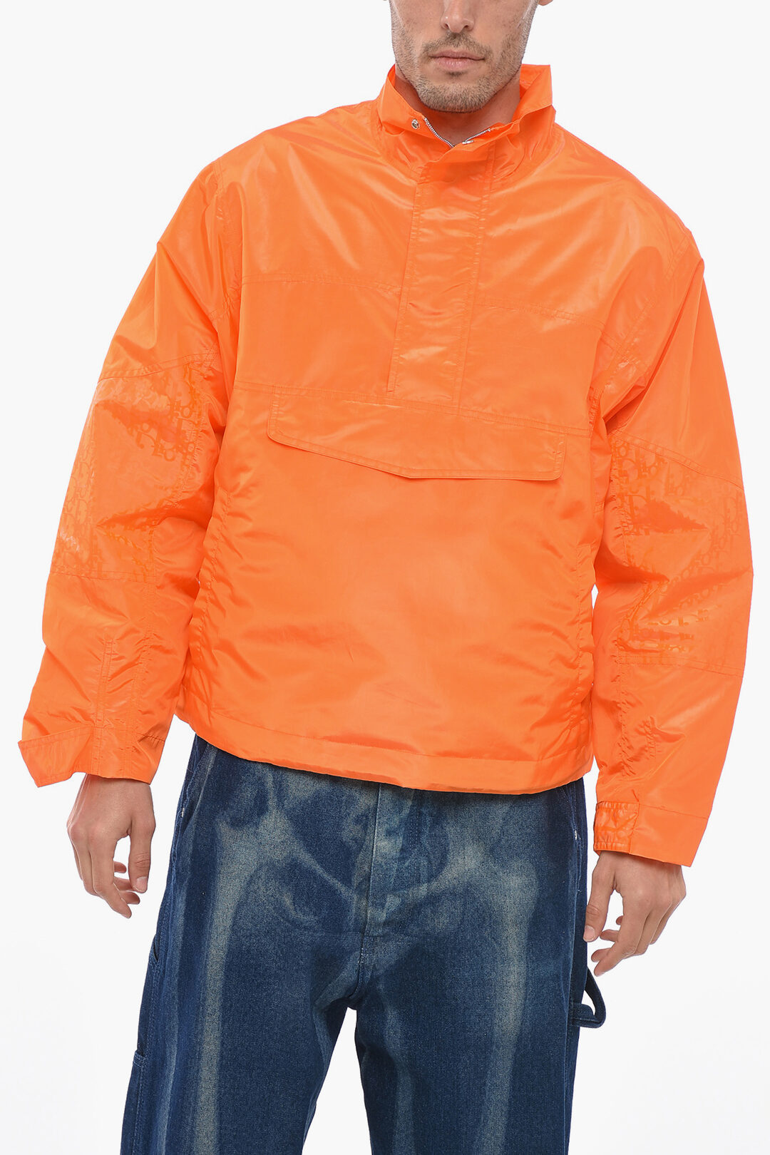 Nylon FIELD Windbreaker with Half Zip