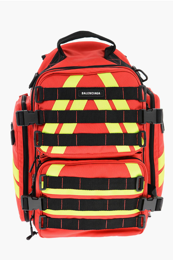 Balenciaga Nylon FIREMAN Mulipocket Backpack with Logo men Glamood Outlet