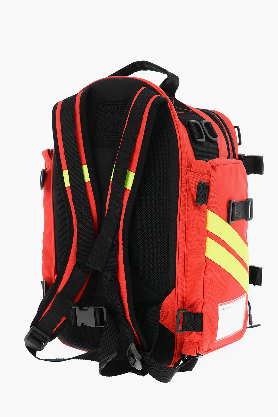 Balenciaga - Fire logo detail nylon backpack red - The Corner