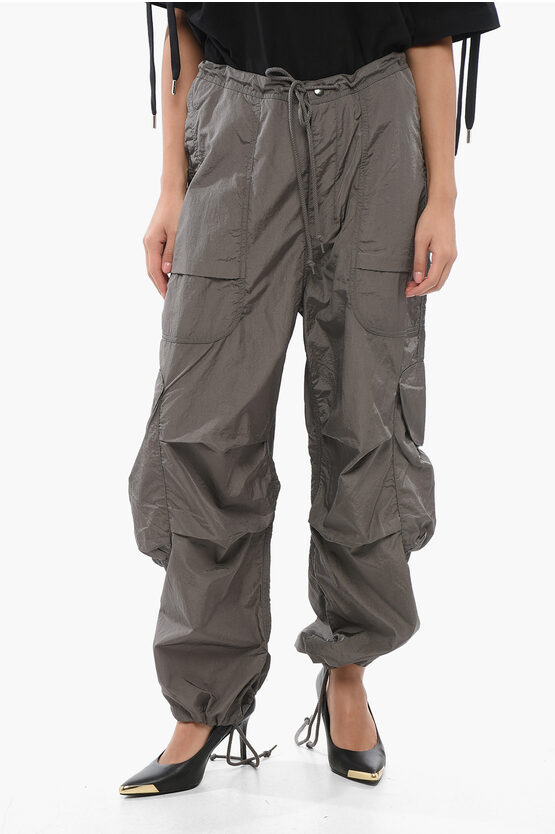 ENTIRE STUDIOS NYLON FREIGHT CARGO PANTS WITH DRAWSTRING WAIST