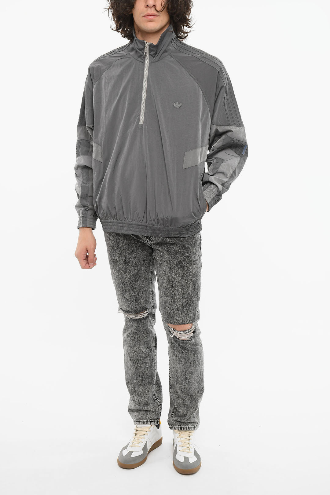 Adidas BLONDEY MCCOY Reflective Effect Windbreaker Jacket with Collar men -  Glamood Outlet