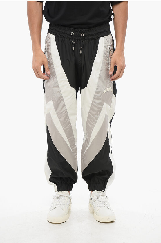 Balmain Nylon Joggers With 2 Pockets In Multi