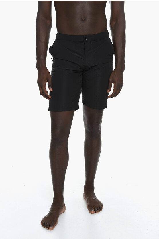 Aspesi Nylon Labrea Swim Shorts With 4 Pockets In Black