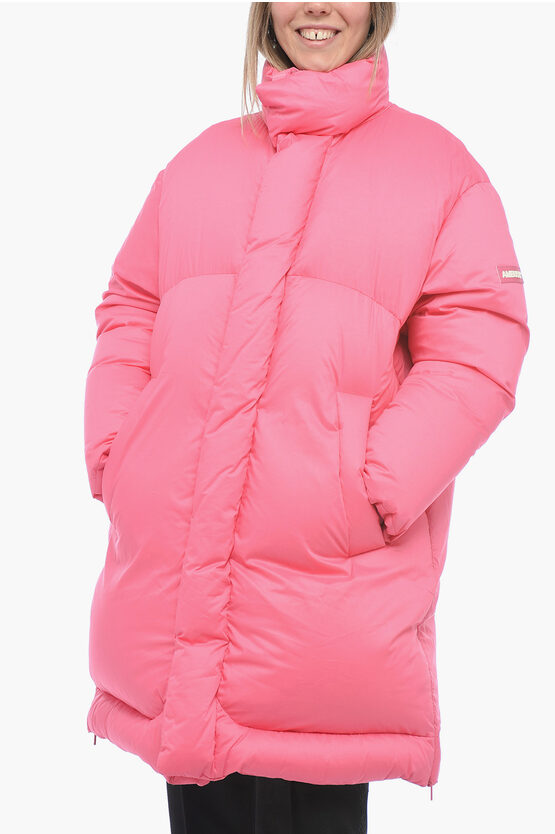 Shop Ambush Nylon Oversized Down Jacket With Flush Pockets